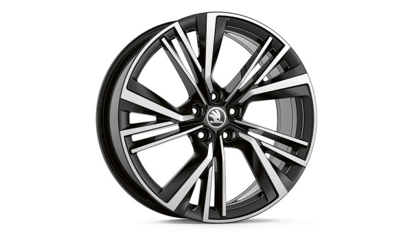 LM-Felge Neptune in schwarz-silber 8,0Jx20" ET45 Vorderachse Hinterachse