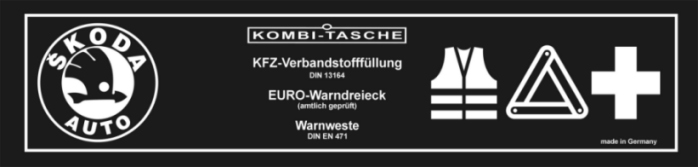  KFZ-Kombitasche inkl. Warndreieck, Weste und  Verbandstoff-Füllung nach DIN 13164