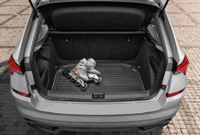 Gummi-Kofferraumwanne Passend Für Skoda Kamiq Ab 2019 (vertiefter Standard-Boden) AZUGA
