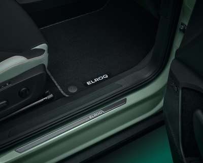 Wielganizator Fußmatten Für Skoda Enyaq IV - 2-teilig Schwarz, Rutschfester Untergrund