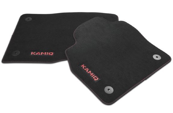Textilfußmatten-Set Premium Rot KAMIQ